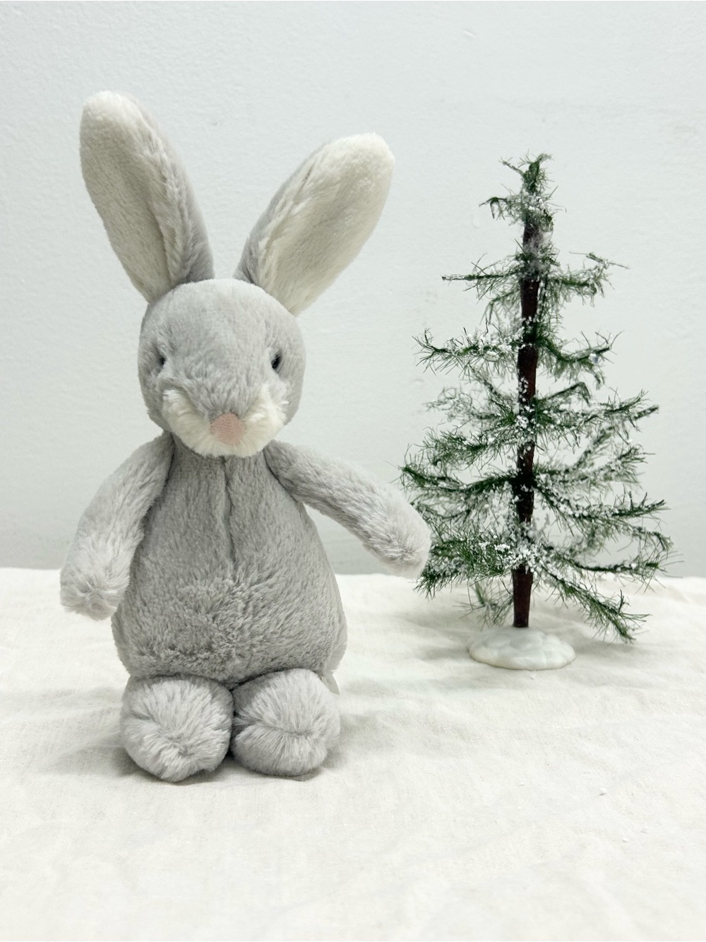 Jellycat small silver gray bobtail bunny retired
